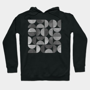 Black and gray mid century modern pattern Hoodie